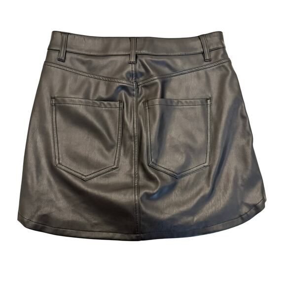 AFRM Serafina Triangle Cut Faux Leather Skirt 25 NWOT - Picture 4 of 10